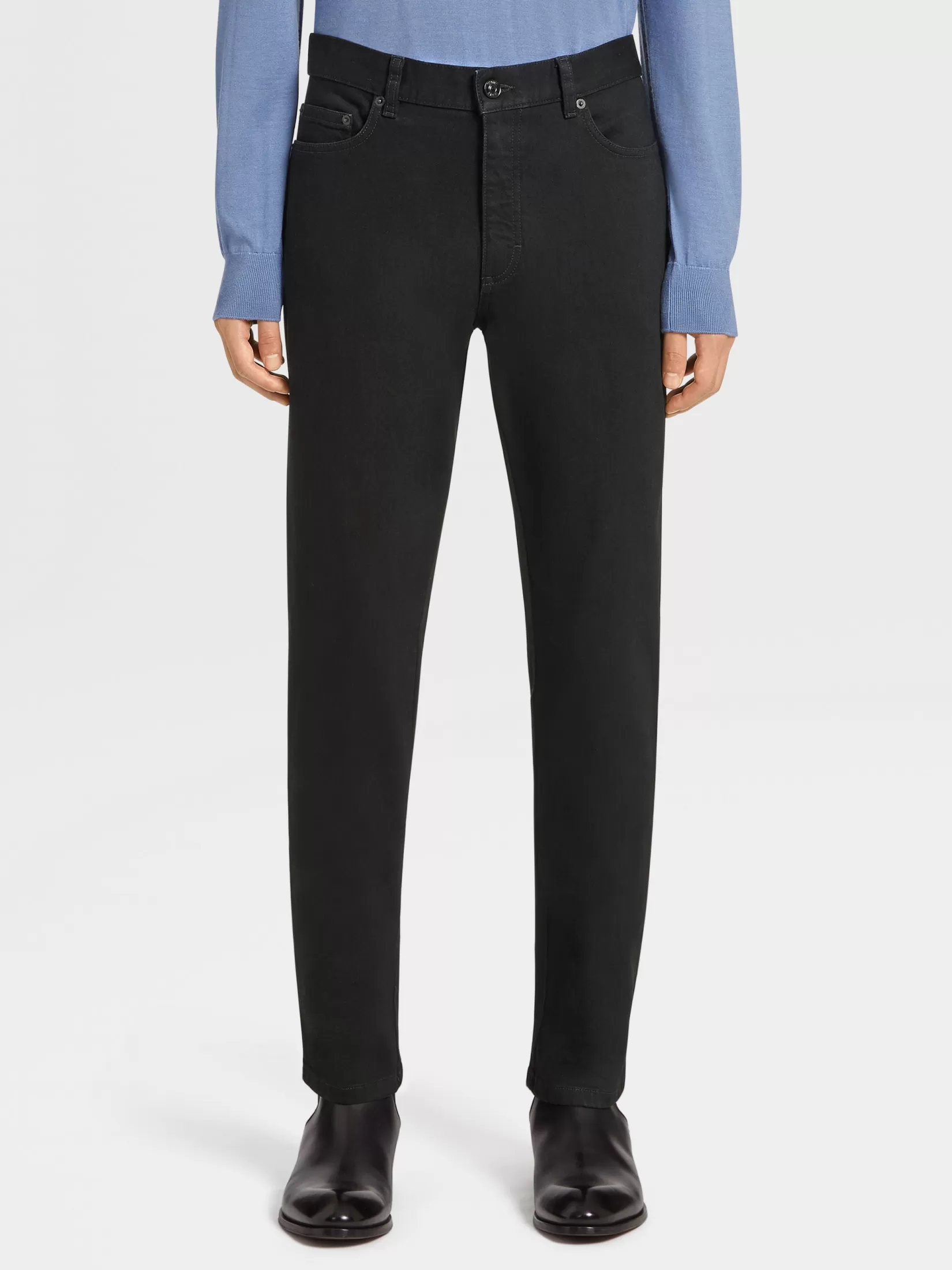 ZEGNA Jeans<Rinse-washed Cotton Roccia Jeans Black