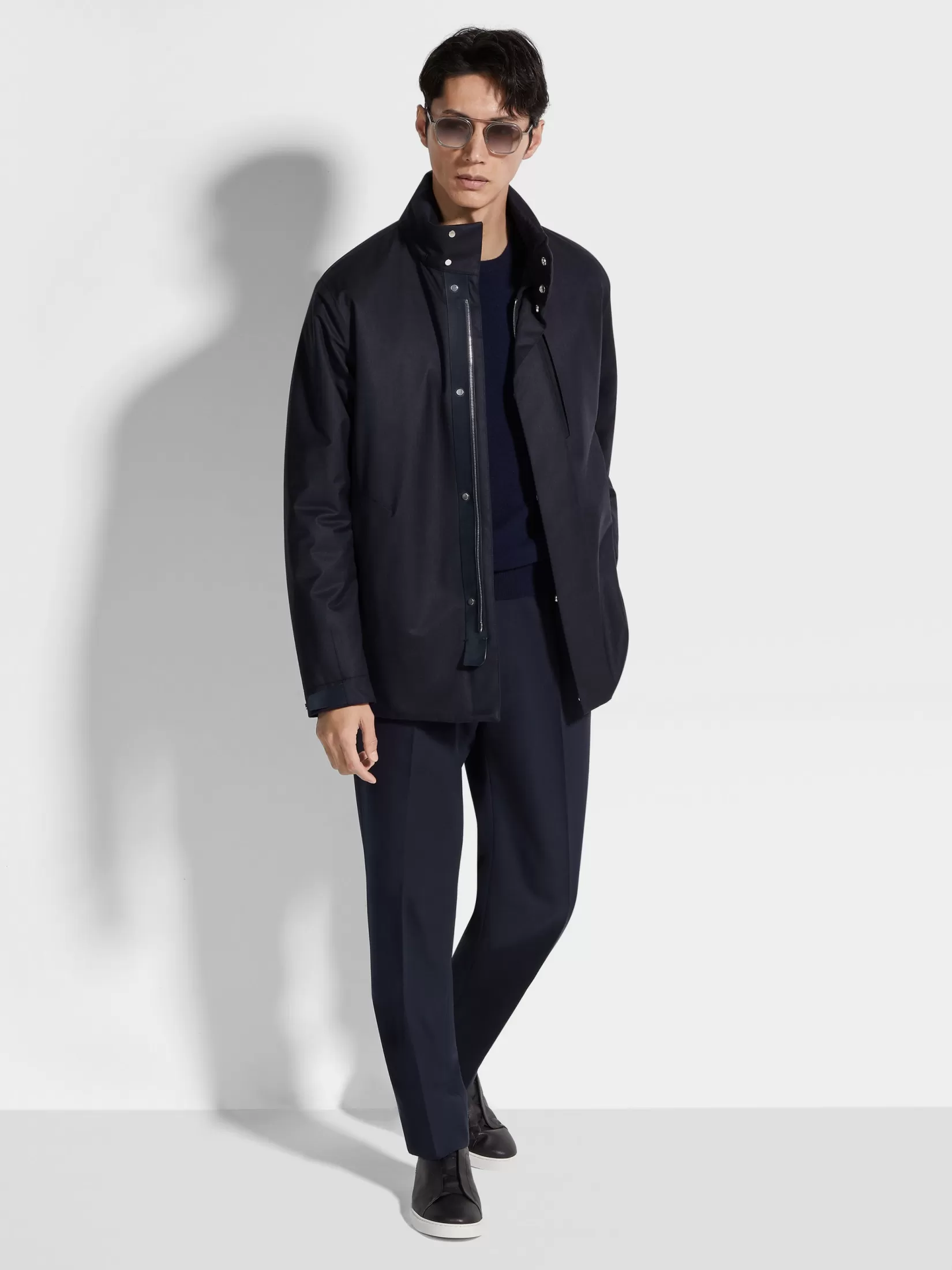 ZEGNA Jackets And Coats<Cashmere Field Jacket NavyBlue
