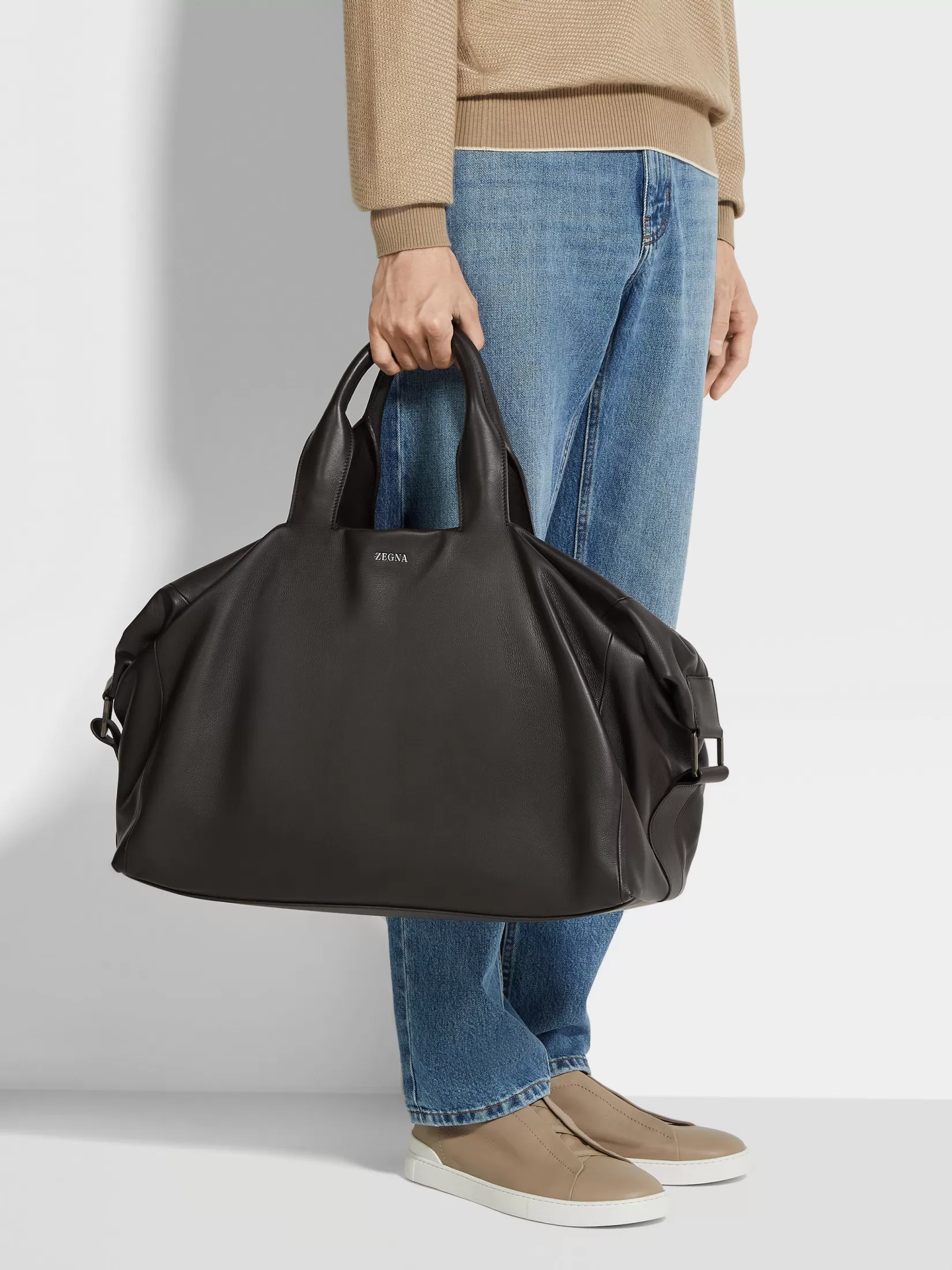 ZEGNA Small Gifts | Travel In Style<Dark Brown SECONDSKIN Holdall Raglan DarkBrown