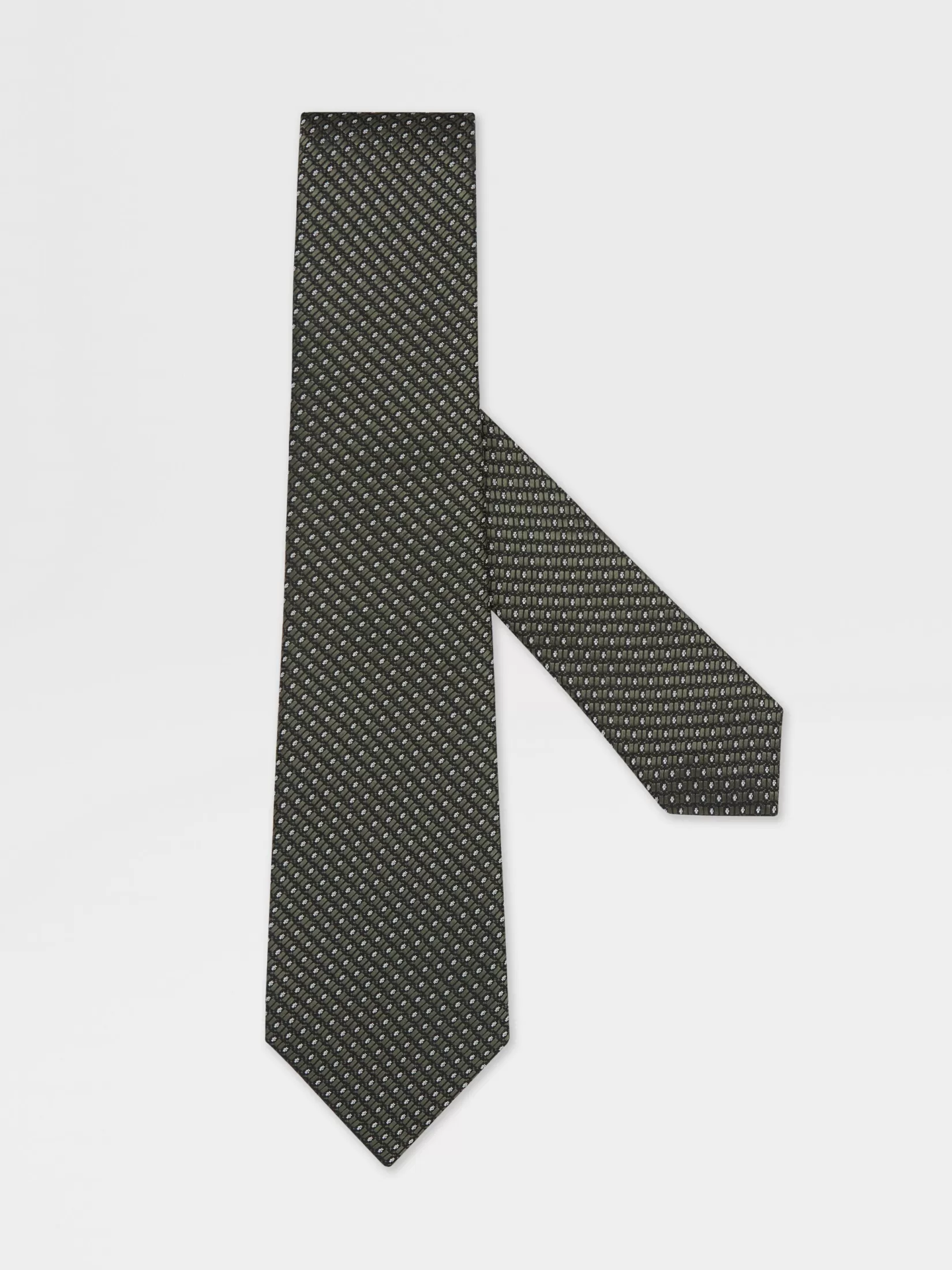 ZEGNA Ties And Bow Ties<Dark Green Silk Tie DarkGreen
