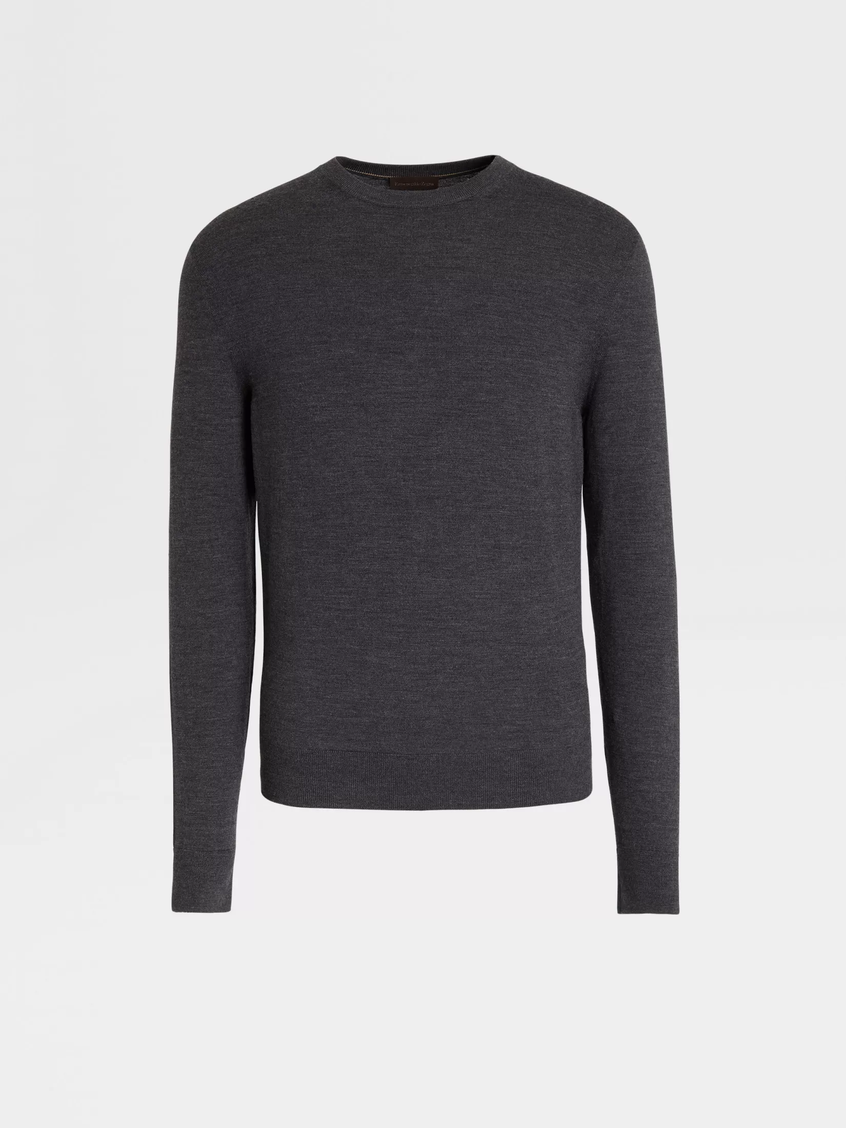 ZEGNA Sweaters<Dark Grey 12milmil12 Wool Crewneck DarkGrey