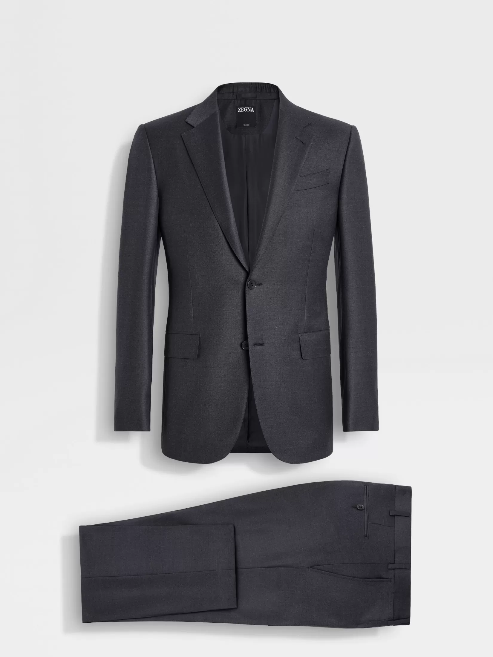 ZEGNA Suits<Dark Grey Trofeo™ Wool Suit DarkGrey