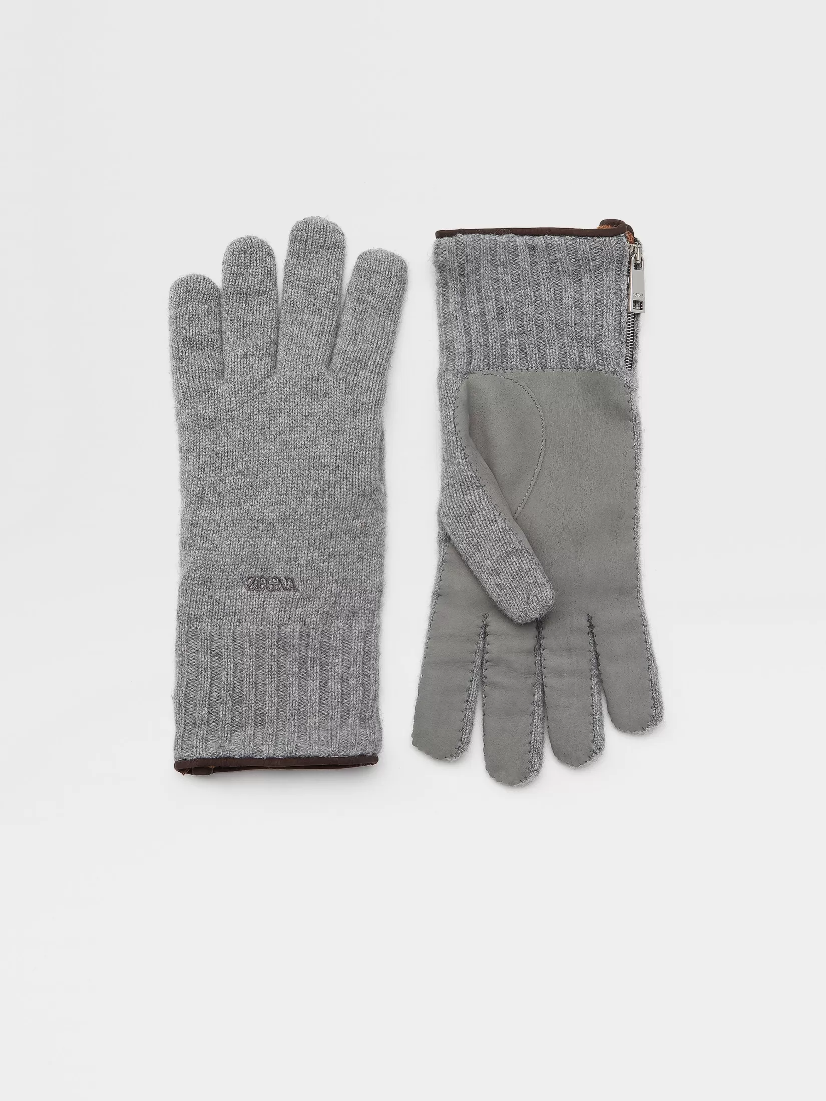 ZEGNA Travel In Style | Soft Accessories<Oasi Cashmere Gloves Grey