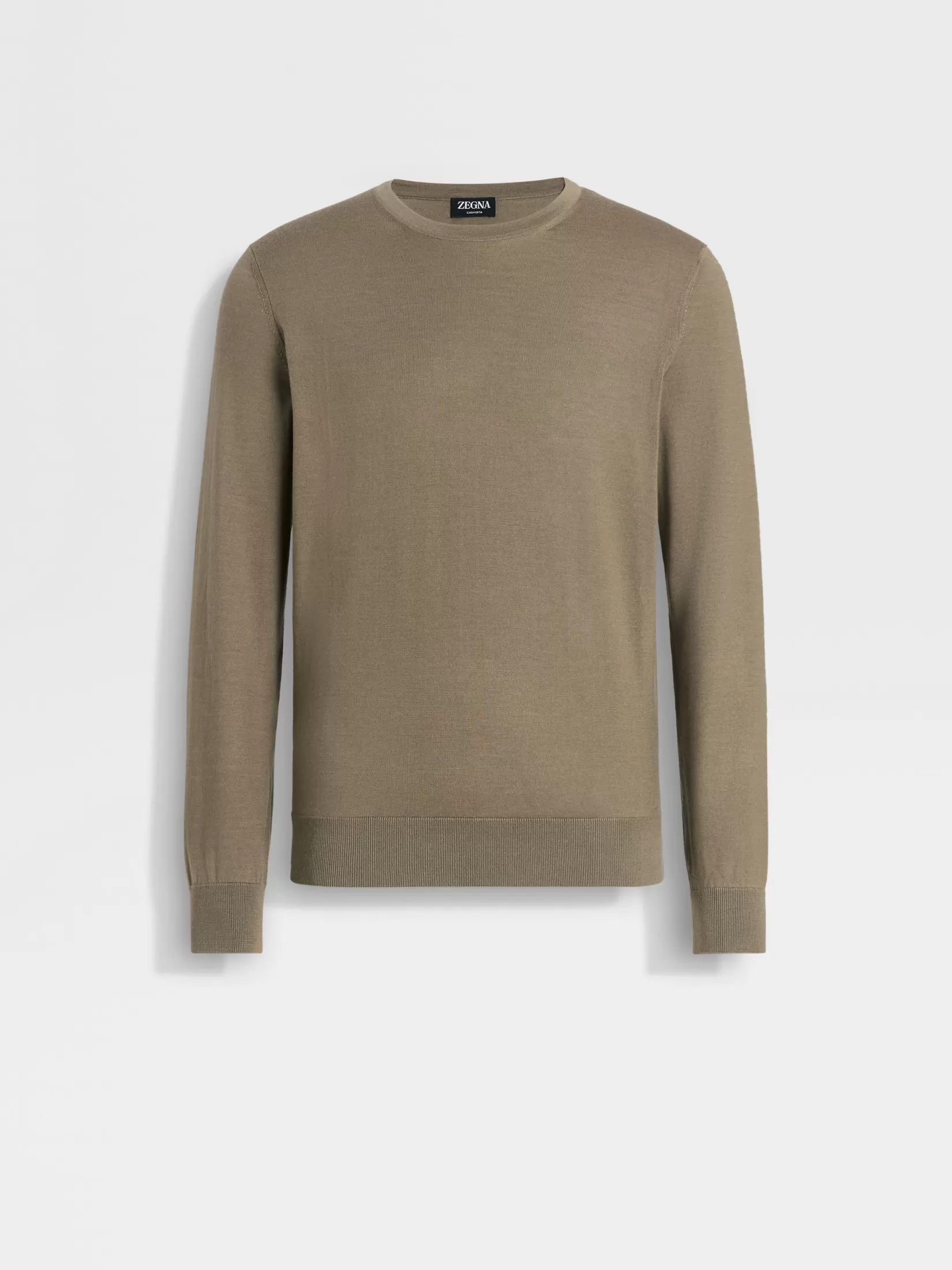 ZEGNA Sweaters<Cashseta Crewneck Khaki