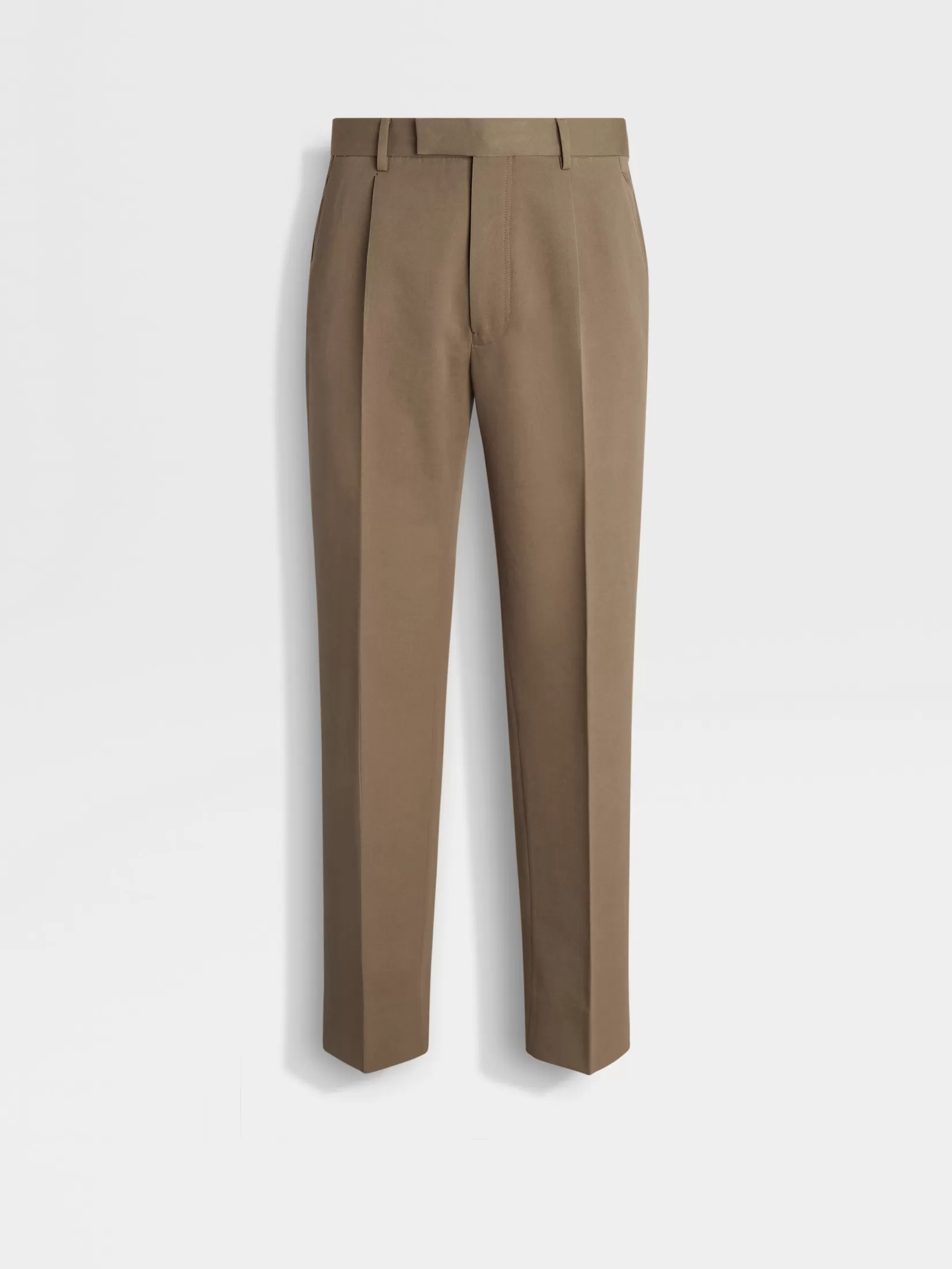 ZEGNA Travel In Style | Pants<Cotton and Wool Pants Khaki