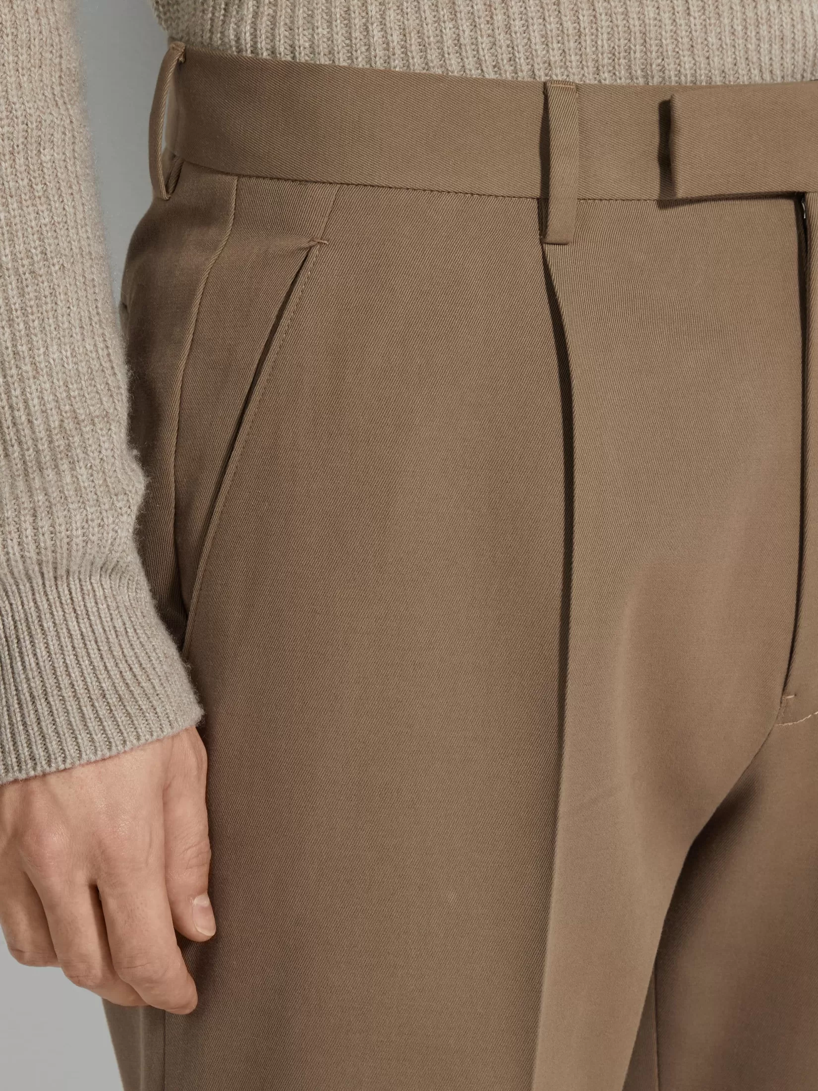 ZEGNA Travel In Style | Pants<Cotton and Wool Pants Khaki
