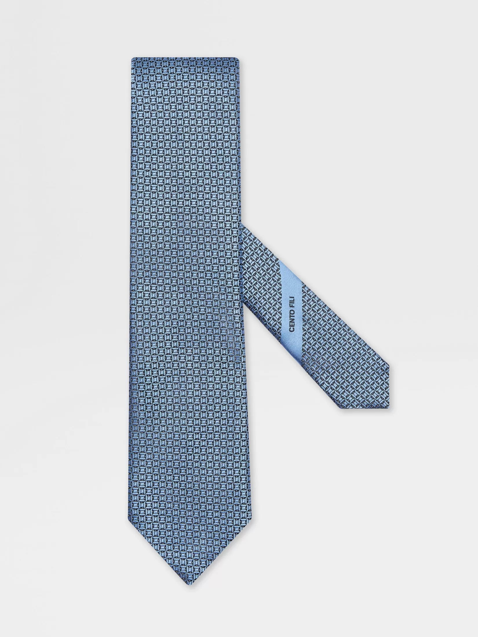 ZEGNA Ties And Bow Ties<Light Blue CENTO FILI Silk Tie LightBlue