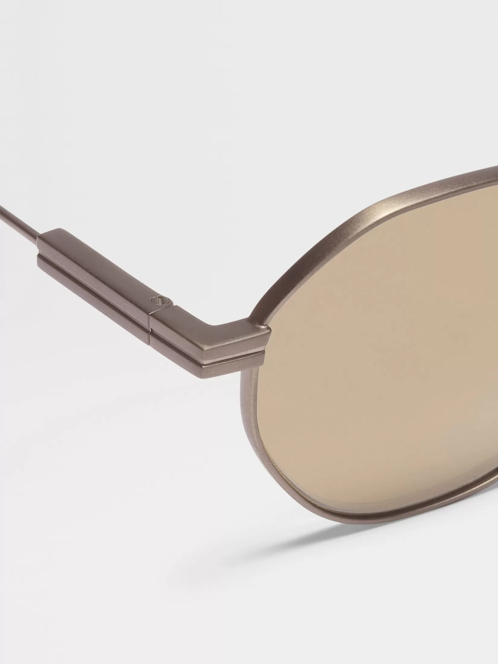 ZEGNA Sunglasses<Light Bronze Titanium Foldable Sunglasses LightBronze