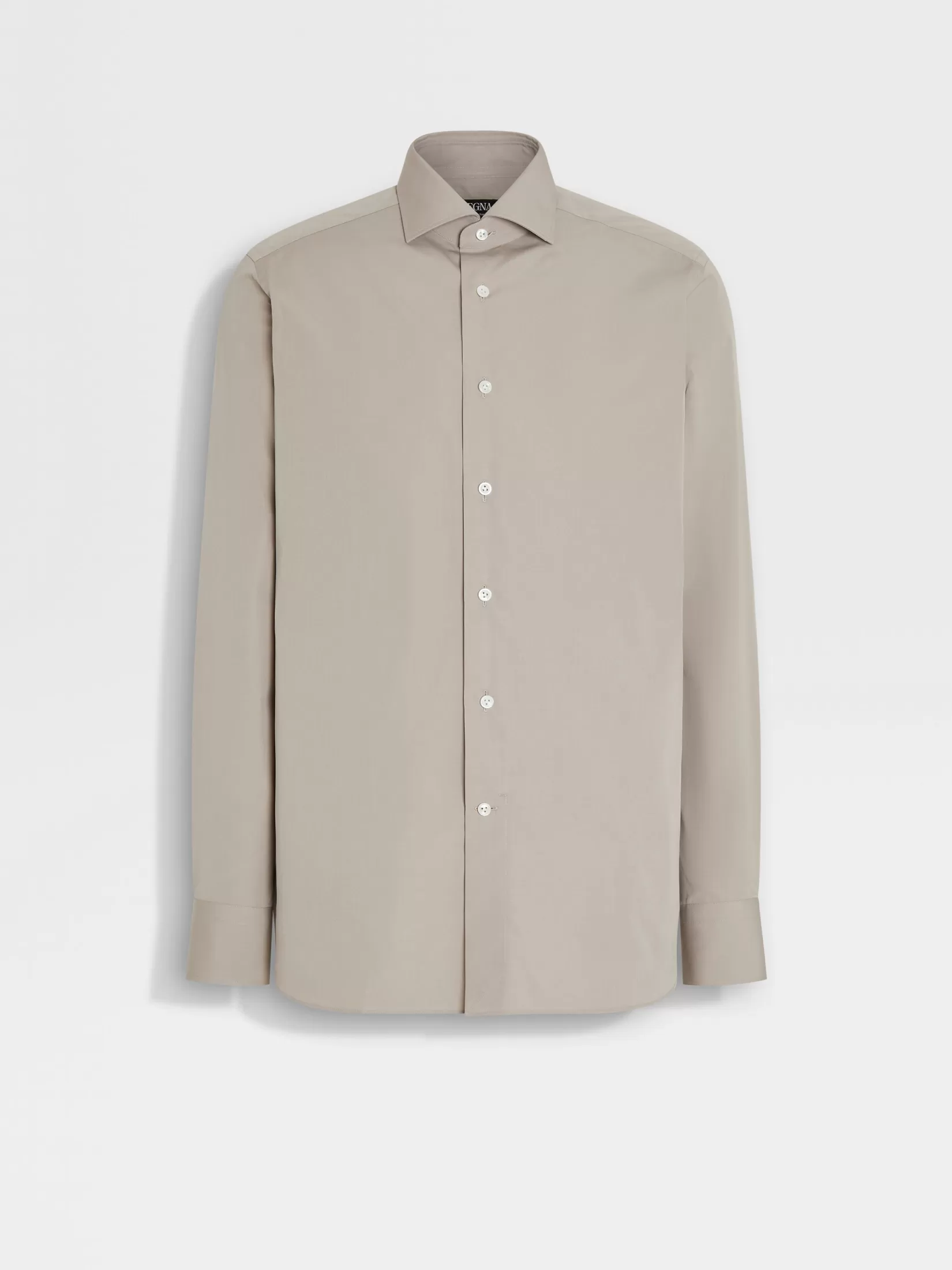 ZEGNA Shirts<Light Taupe Centoventimila Cotton Shirt LightTaupe