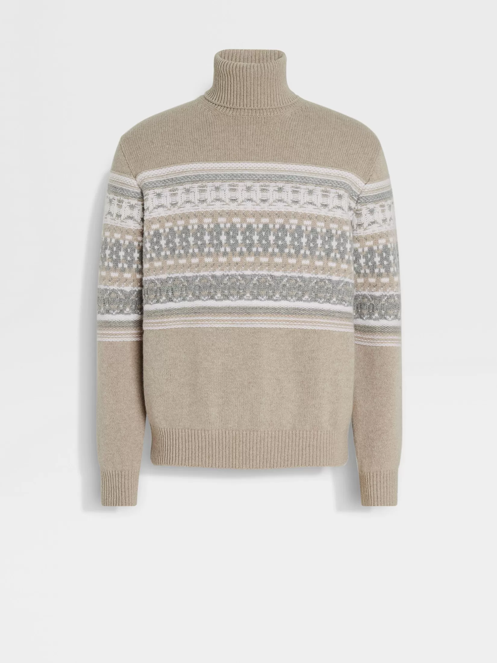ZEGNA Travel In Style | Sweaters<Light Taupe Oasi Cashmere Turtleneck LightTaupe