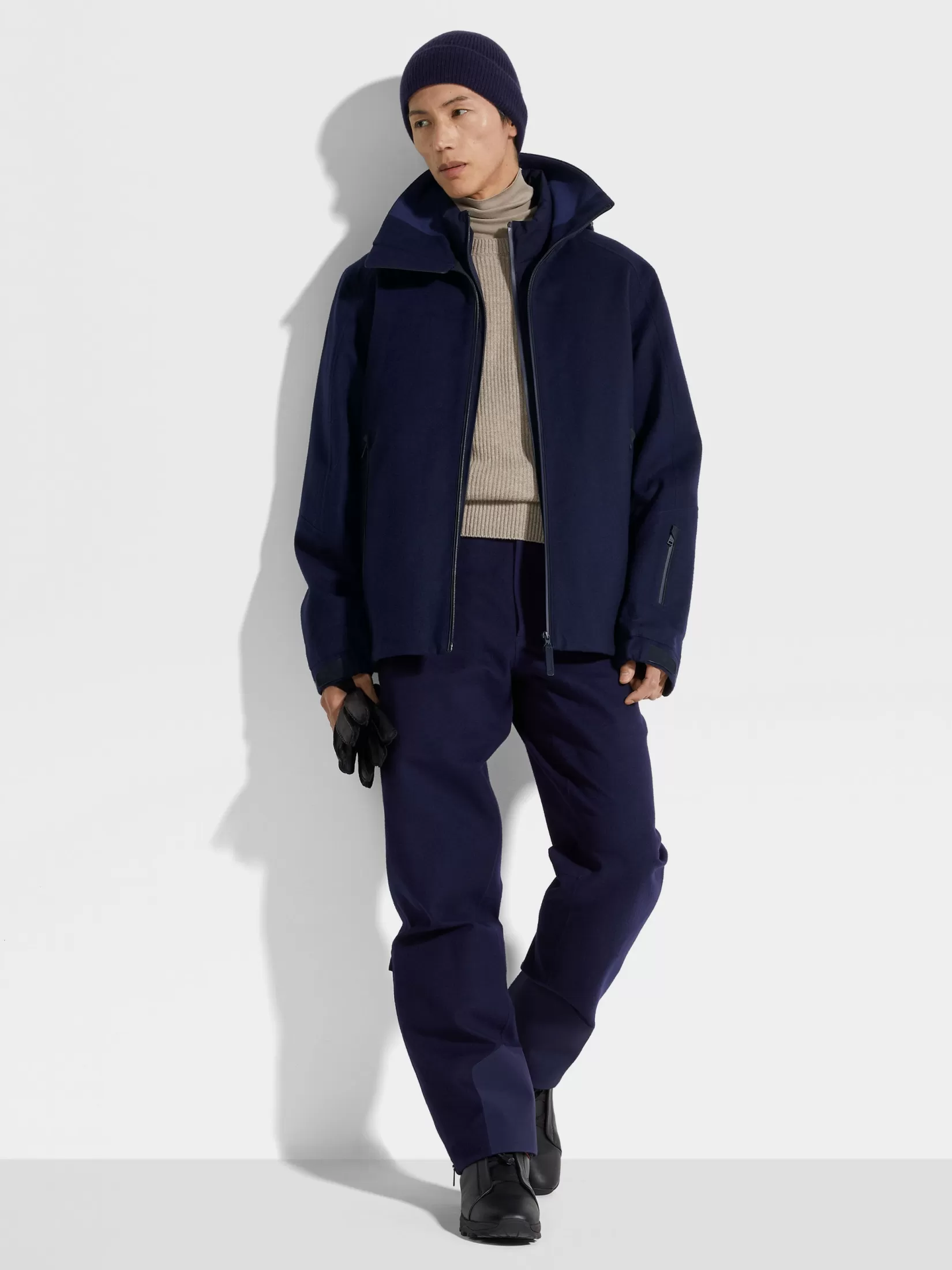 ZEGNA Travel In Style | Jackets And Coats<Oasi Cashmere Ski Jacket InkBlue