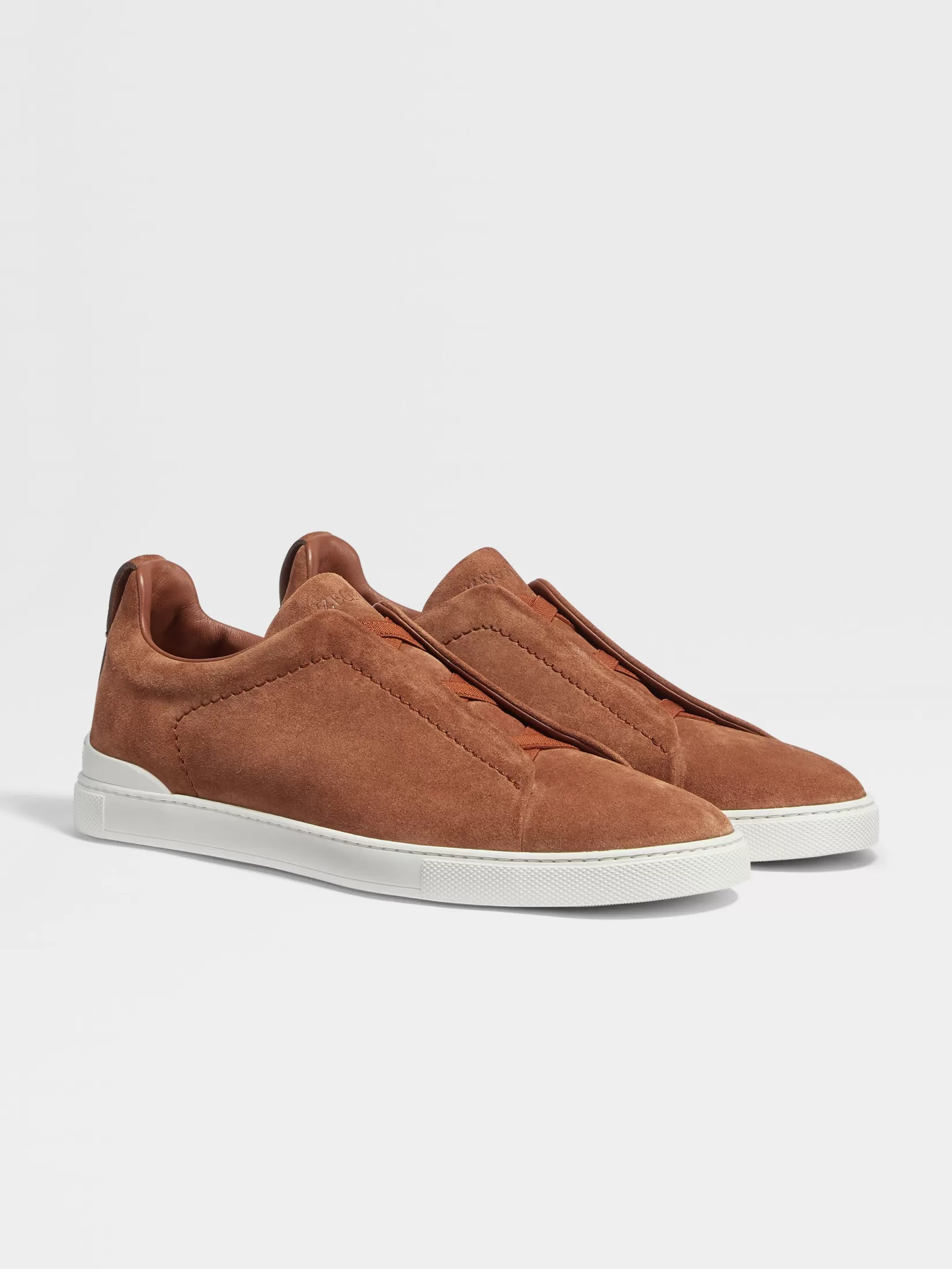ZEGNA Sneakers<Suede Triple Stitch™ Sneakers Tobacco