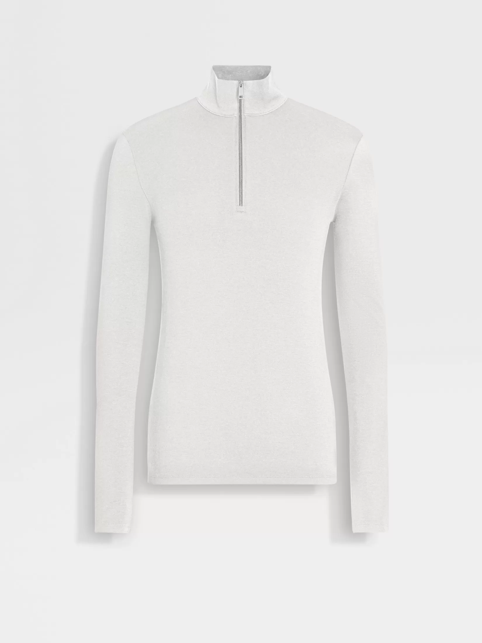 ZEGNA Travel In Style | Sweaters<Oasi Cashmere Zip Mock Neck Sweatshirt White